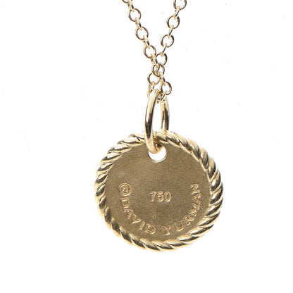 David Yurman 18K Yellow Gold Diamond Initial A Charm Necklace 5 of 7