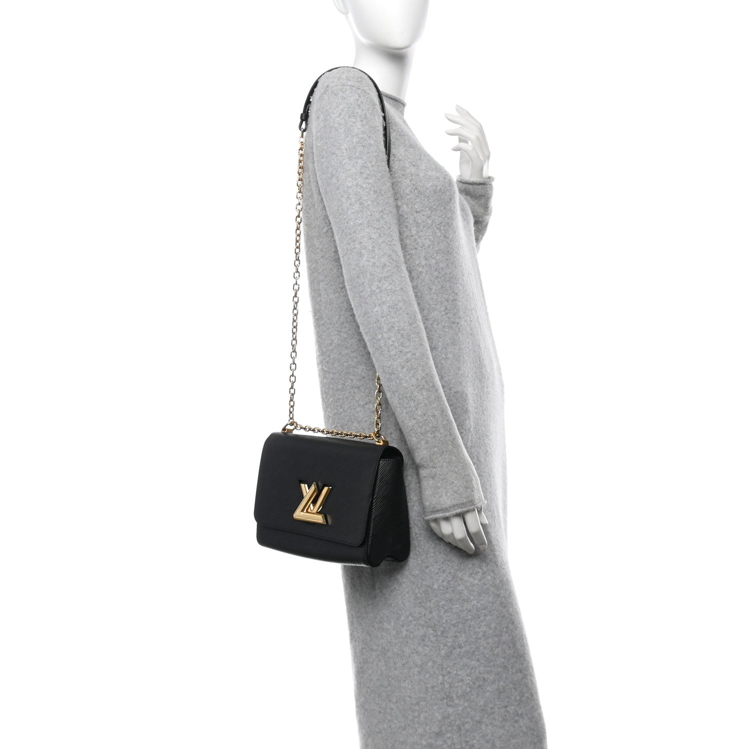 Louis Vuitton Epi Twist Shoulder Bag MM Black 2 of 11