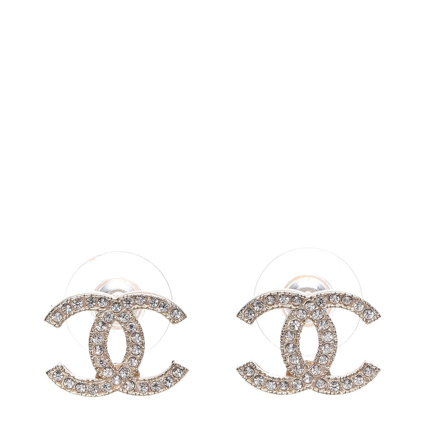 Crystal CC Earrings Gold