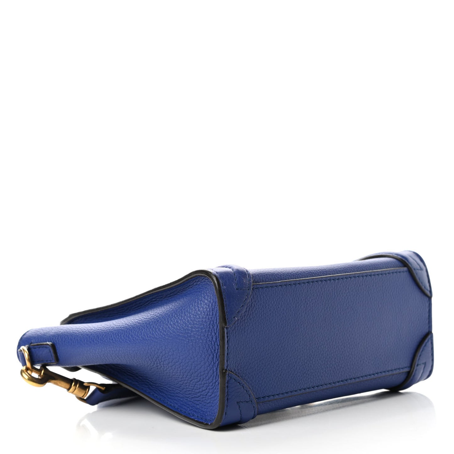 Drummed Calfskin Nano Luggage Indigo