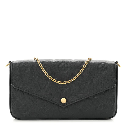 Louis Vuitton Empreinte Pochette Felicie Chain Wallet Black 1 of 10