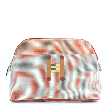 Hermes Cotton Canvas Crazy H Medium Bolide Case Orange Ficelle 1 of 6