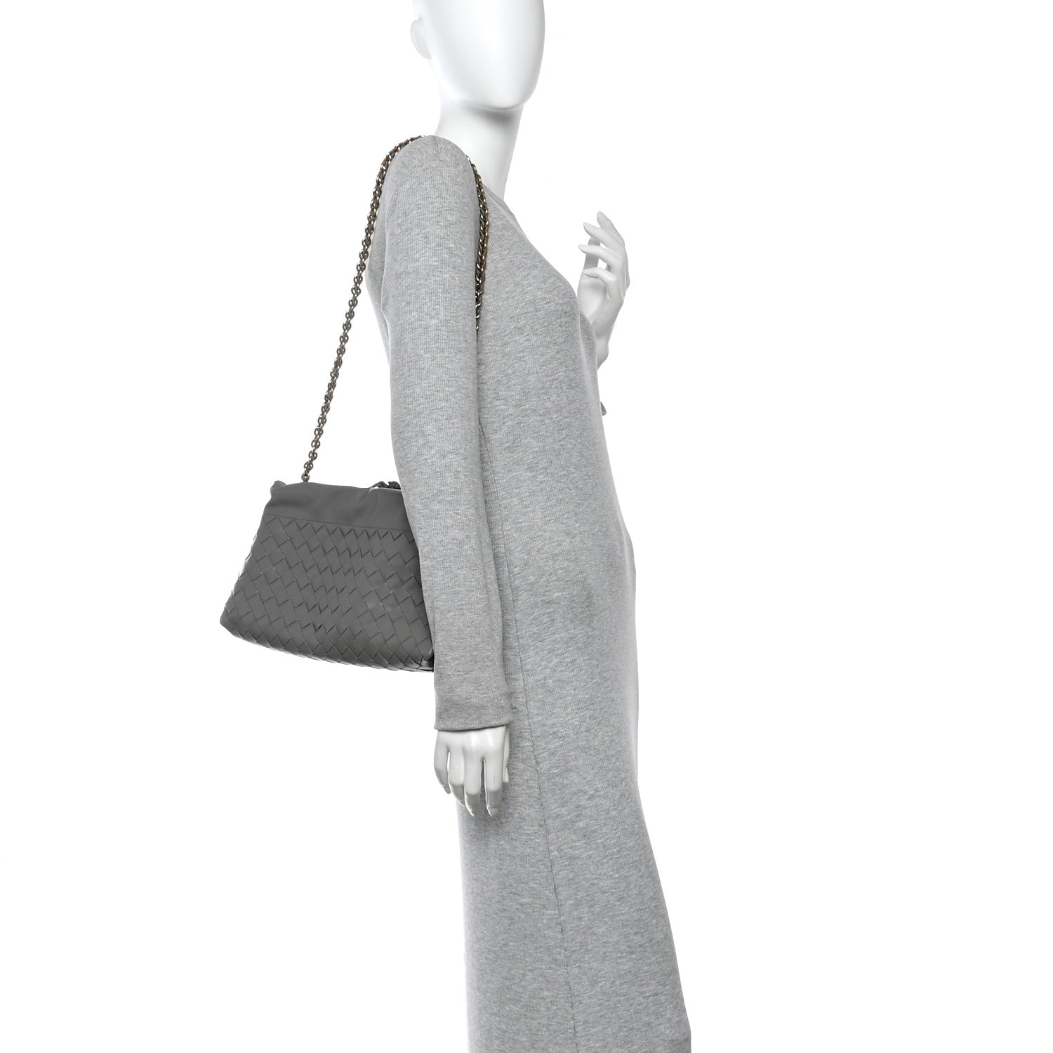 Bottega Veneta Nappa Intrecciato Dustbag Notte Shoulder Bag Basalt 2 of 10