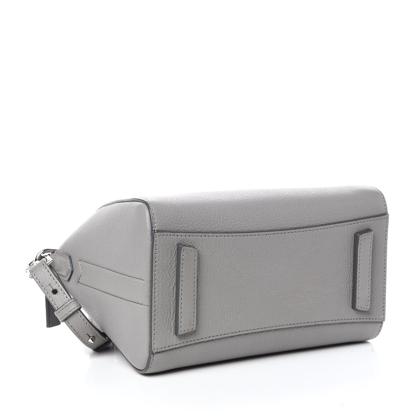 Sugar Goatskin Mini Antigona Pearl Grey