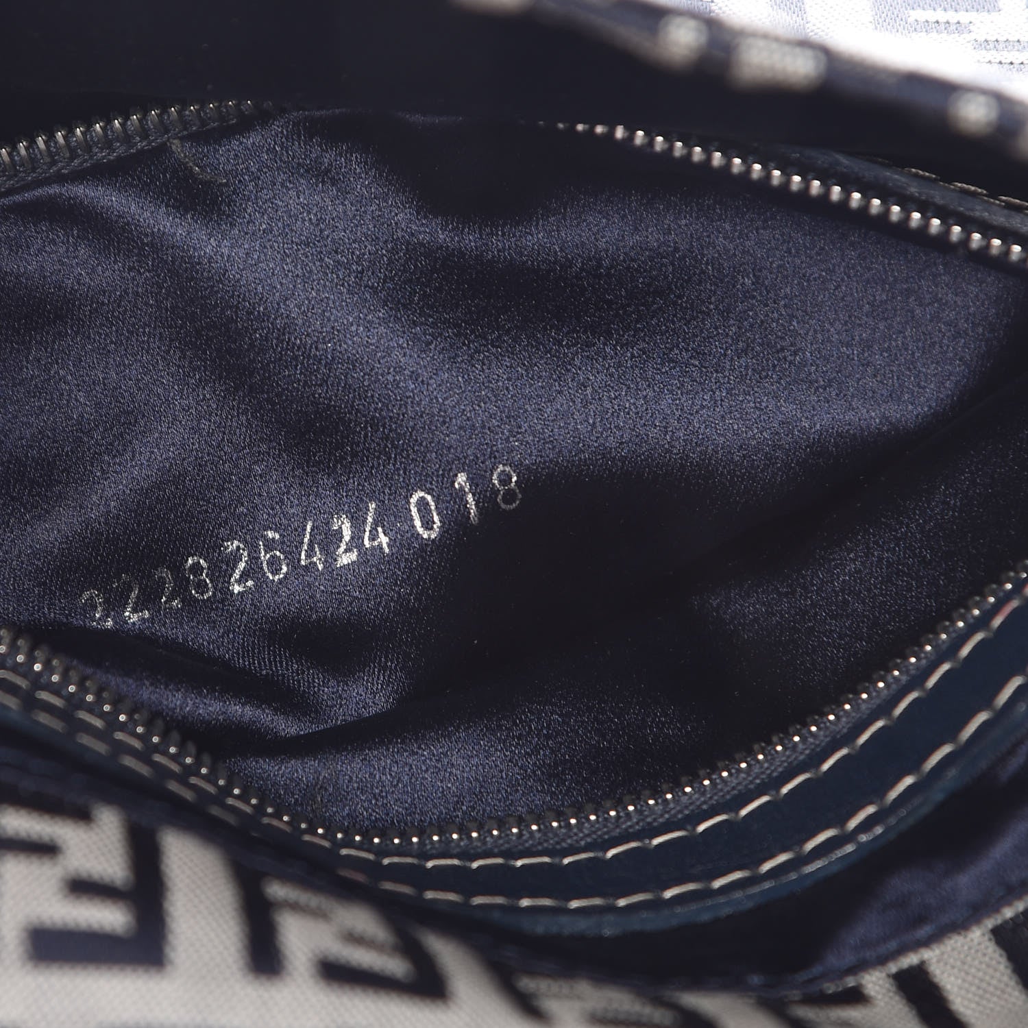 Fendi Zucchino Mini Mama Baguette Navy 7 of 10