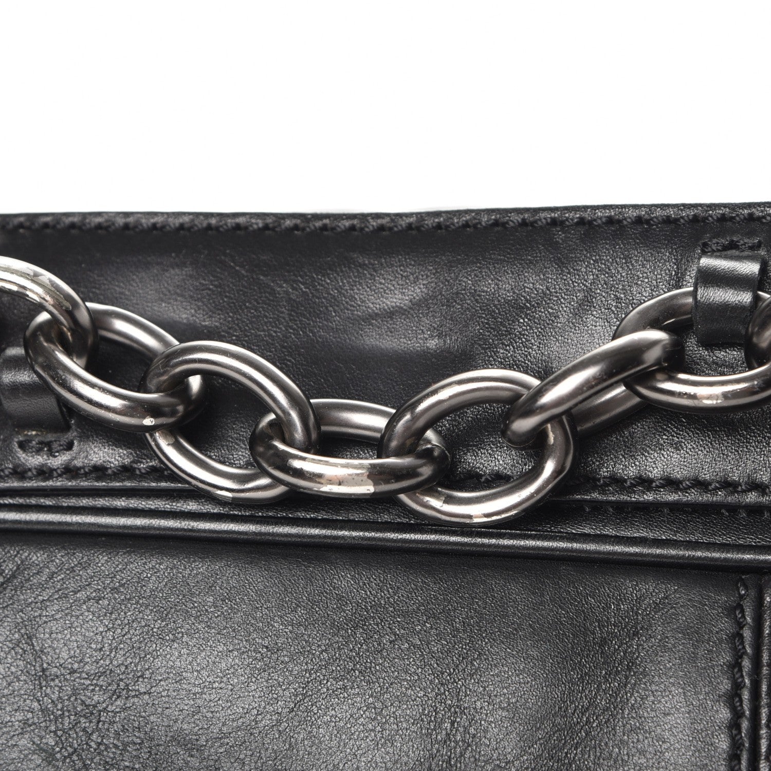 Givenchy Calfskin Cable Embossed Leather Eve Shoulder Bag Black 14 of 14