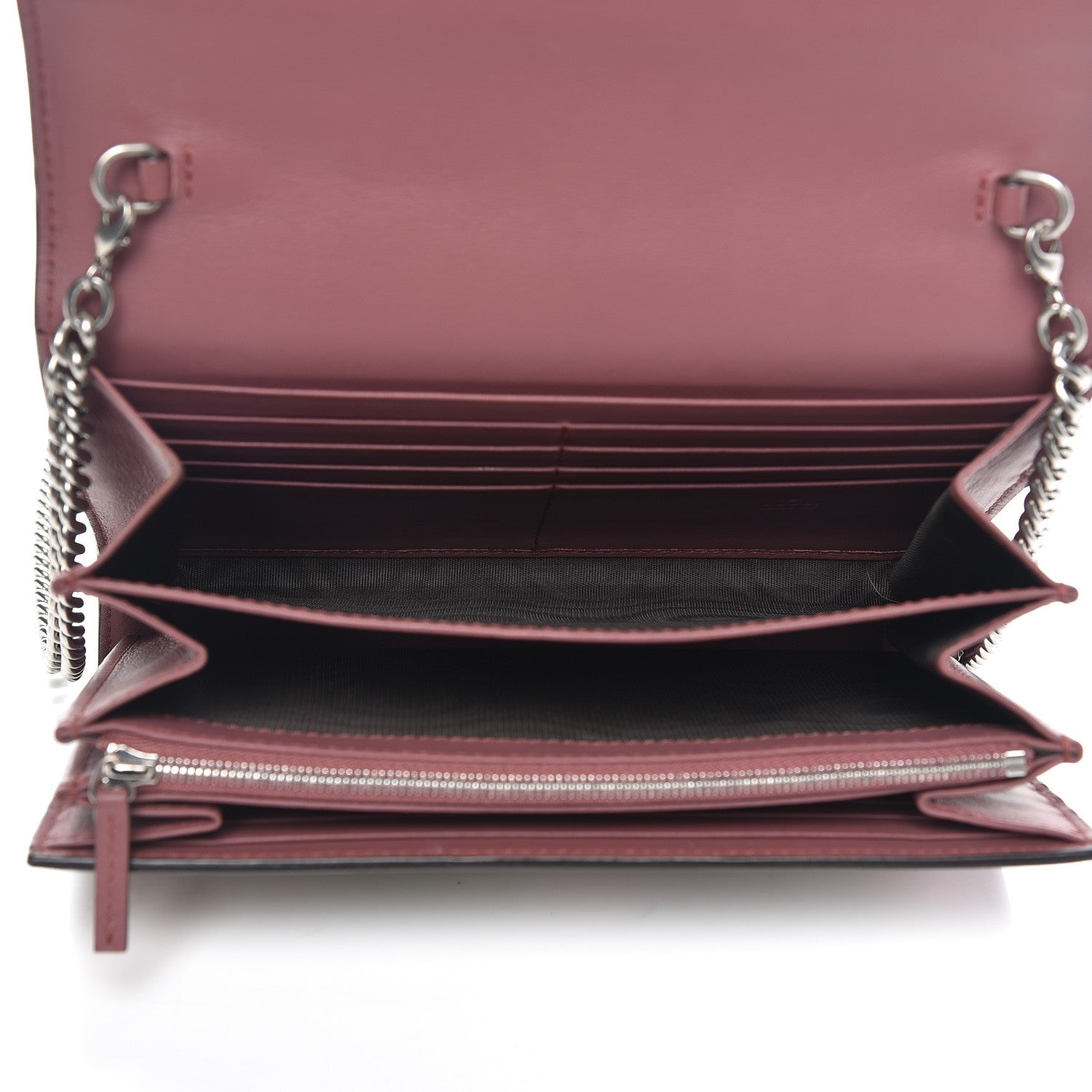 Gucci GG Supreme Monogram Blooms Mini Dionysus Chain Wallet Beige Multicolor Dry Rose 7 of 8