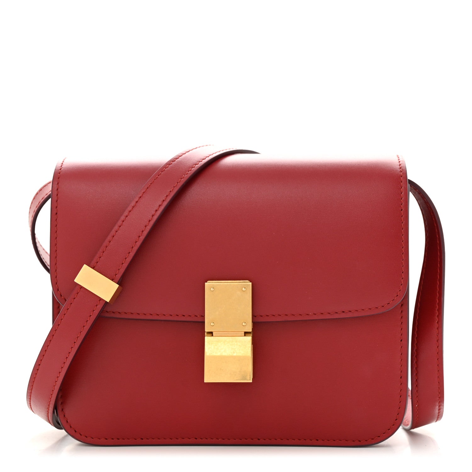 Celine Box Calfskin Teen Classic Box Flap Bag Red 1 of 11