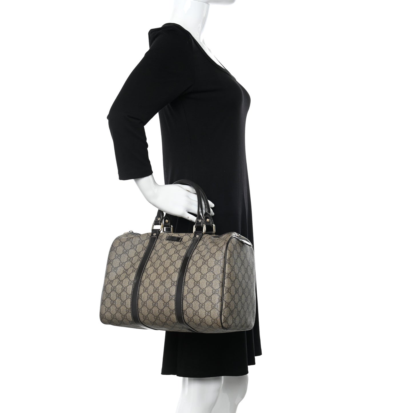 GG Plus Monogram Medium Joy Boston Dark Brown