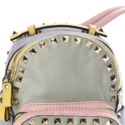 Valentino Garavani Calfskin Watercolor Mini Rockstud Backpack Rose Green Yellow Sky 10 of 10