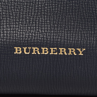 Burberry Calfskin House Check Mirror Embroidery Medium Banner Tote Blue 9 of 10