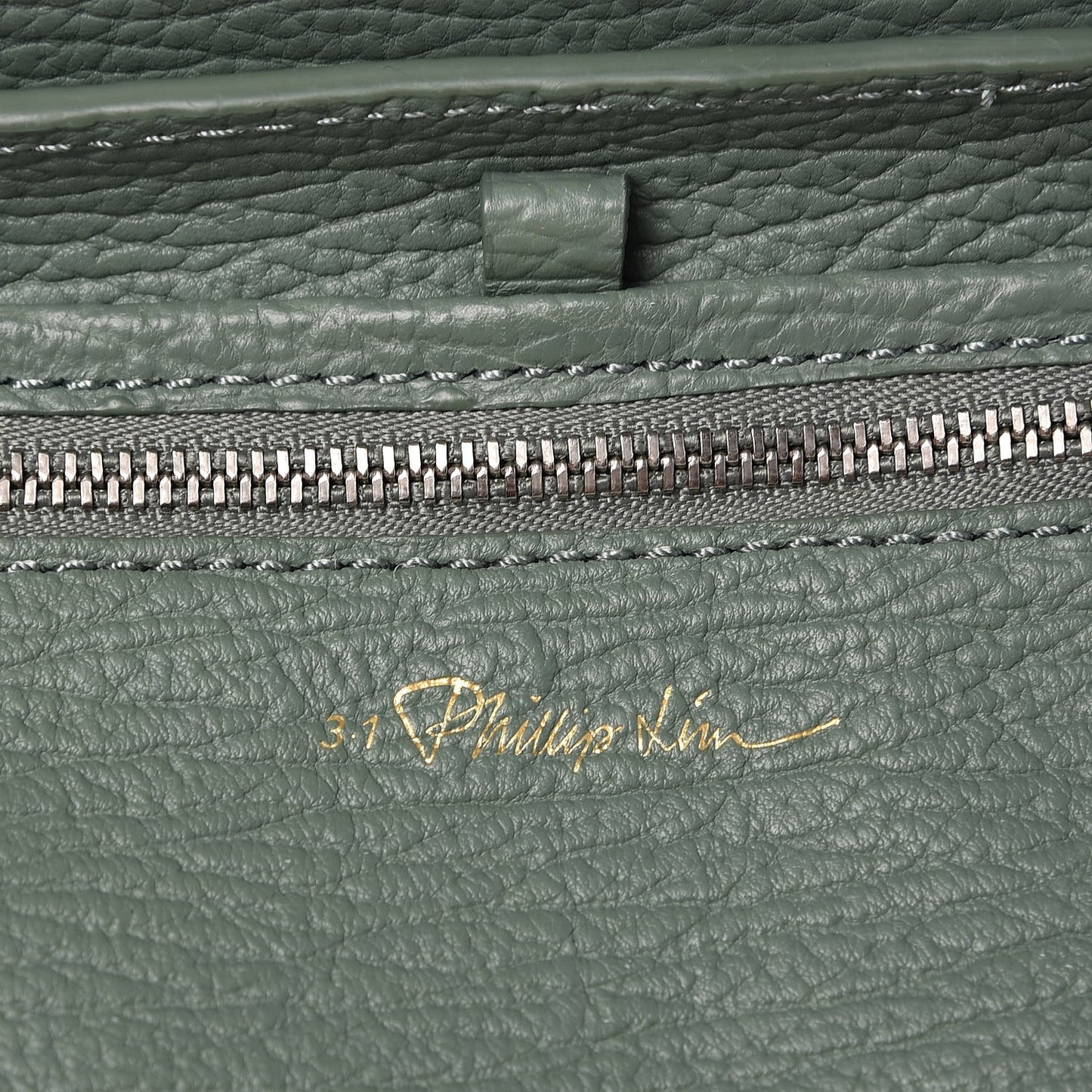 3.1 Textured Calfskin Mini Pashli Satchel Agave