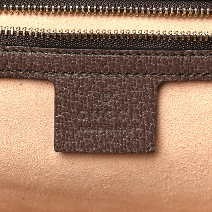 Gucci GG Supreme Monogram Textured Calfskin Web Medium Ophidia Shopping Tote Beige Ebony New Acero 6 of 10