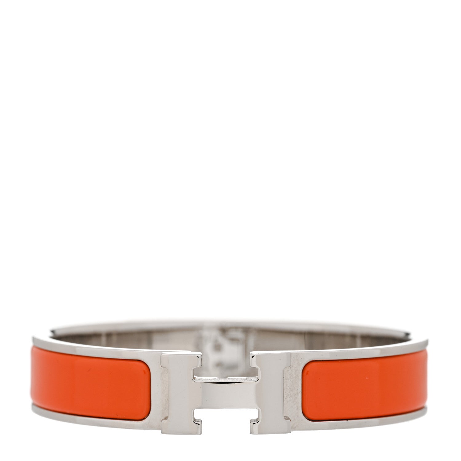 Hermes Enamel Narrow Clic Clac H Bracelet PM Orange 1 of 6