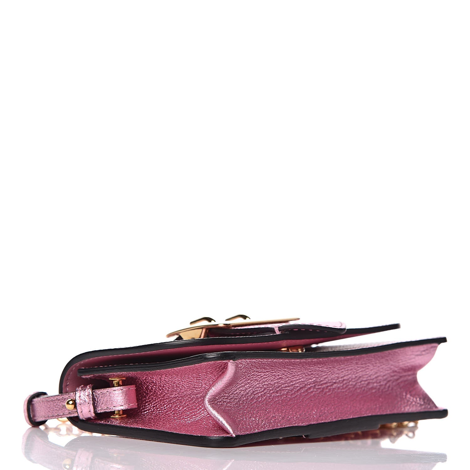 Burberry Metallic Grainy Calfskin Mini Buckle Bag Pale Orchid 4 of 8