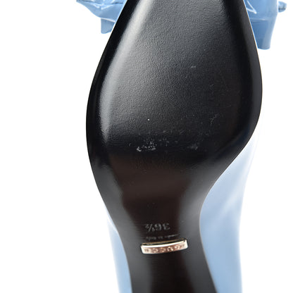 Gucci Vernice Bow Pumps 36.5 Light Blue 9 of 10