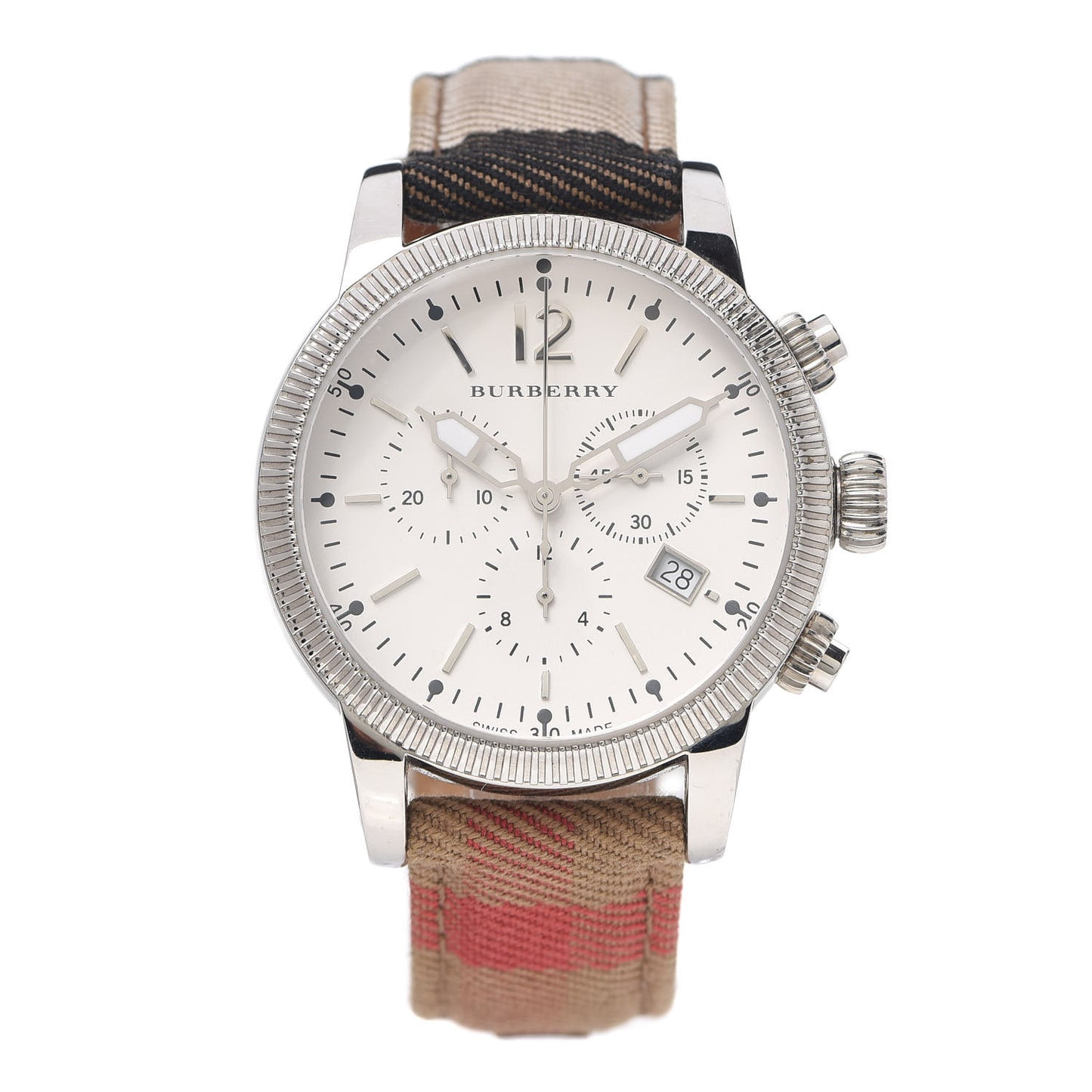 Stainless Steel Calfskin 42mm Chronograph Quartz Watch BU7820