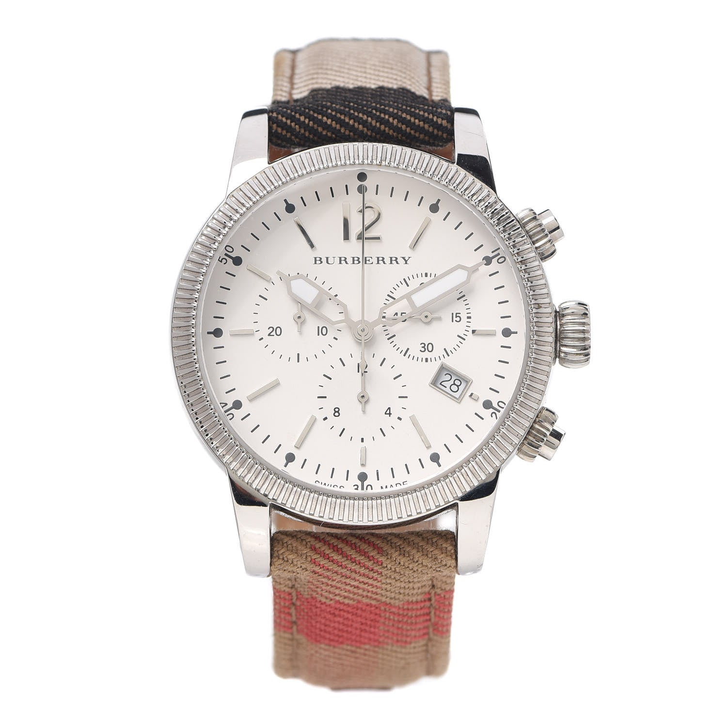 Burberry Stainless Steel Calfskin 42mm Chronograph Quartz Watch BU7820 1 of 5