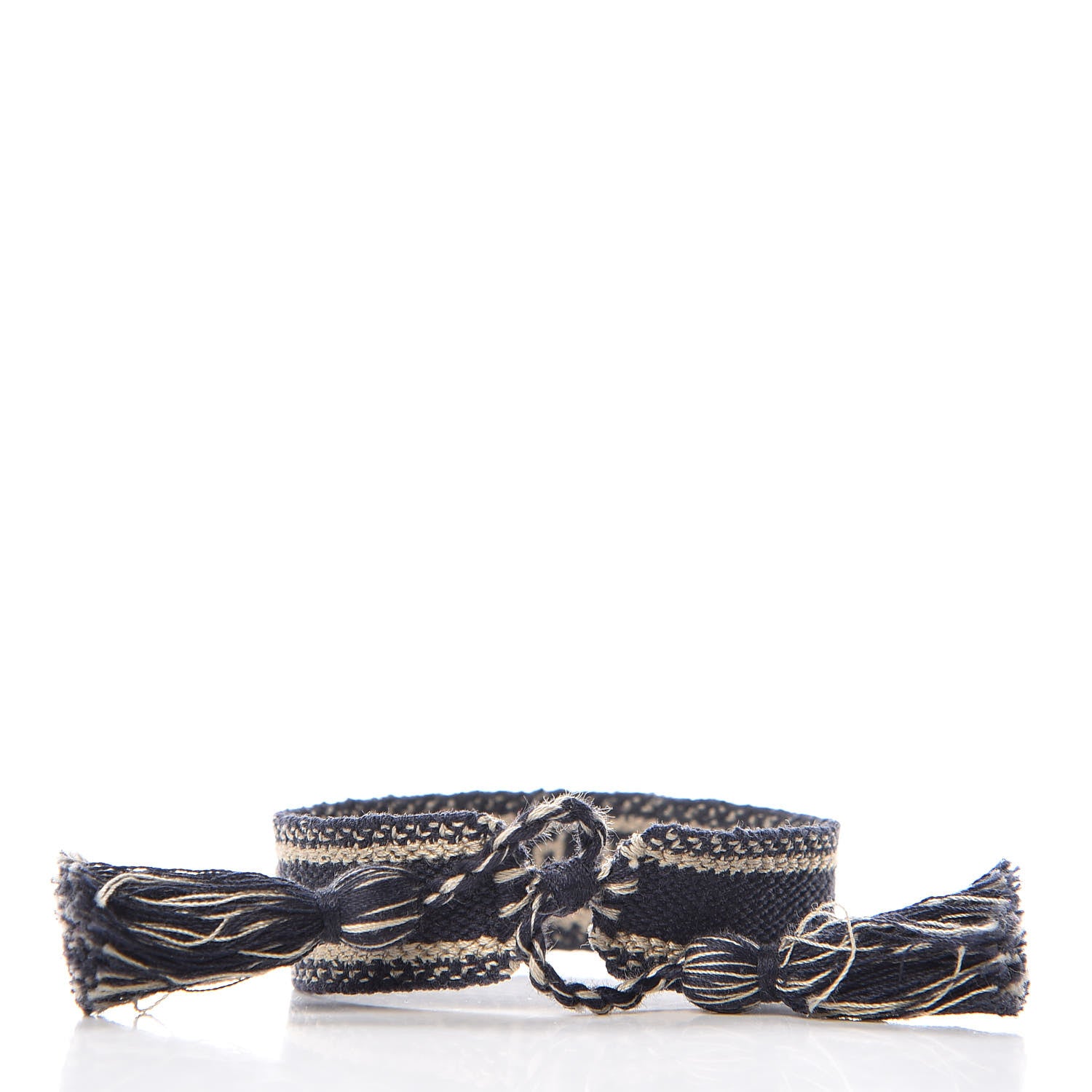 Christian Dior Woven Cotton J'Adior Friendship Bracelet Navy 3 of 4