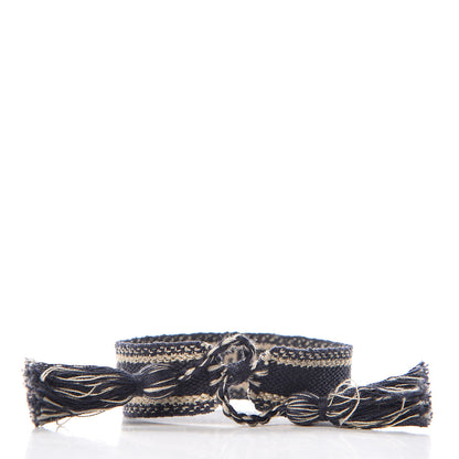 Christian Dior Woven Cotton J'Adior Friendship Bracelet Navy 3 of 4