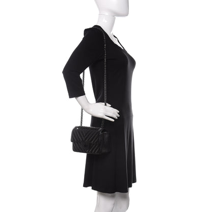 Chanel Aged Calfskin Chevron Quilted 2.55 Reissue Mini Flap So Black 2 of 11