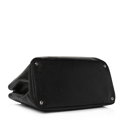 Prada Saffiano Cuir Twin Tote Black 3 of 14
