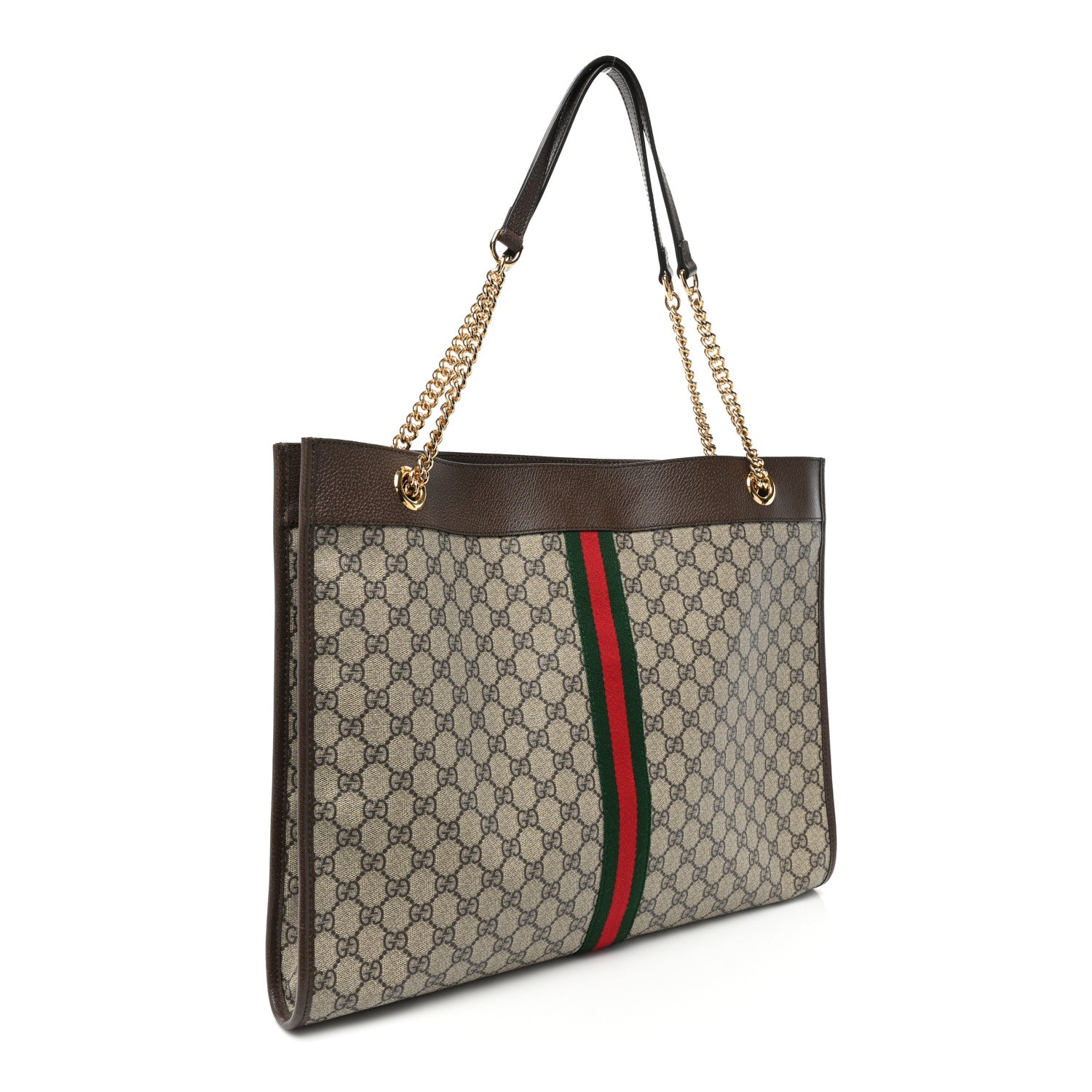 Gucci GG Supreme Monogram Large Rajah Chain Tote Beige New Acero 5 of 11