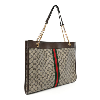 Gucci GG Supreme Monogram Large Rajah Chain Tote Beige New Acero 5 of 11