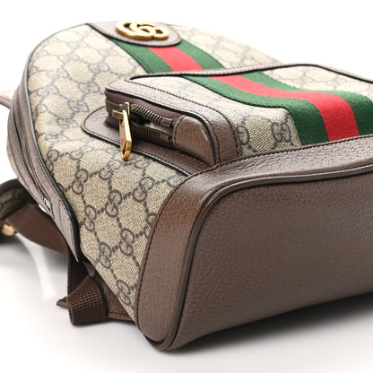 Gucci GG Supreme Monogram Calfskin Web Small Ophidia Day Backpack Beige Ebony New Acero 9 of 10