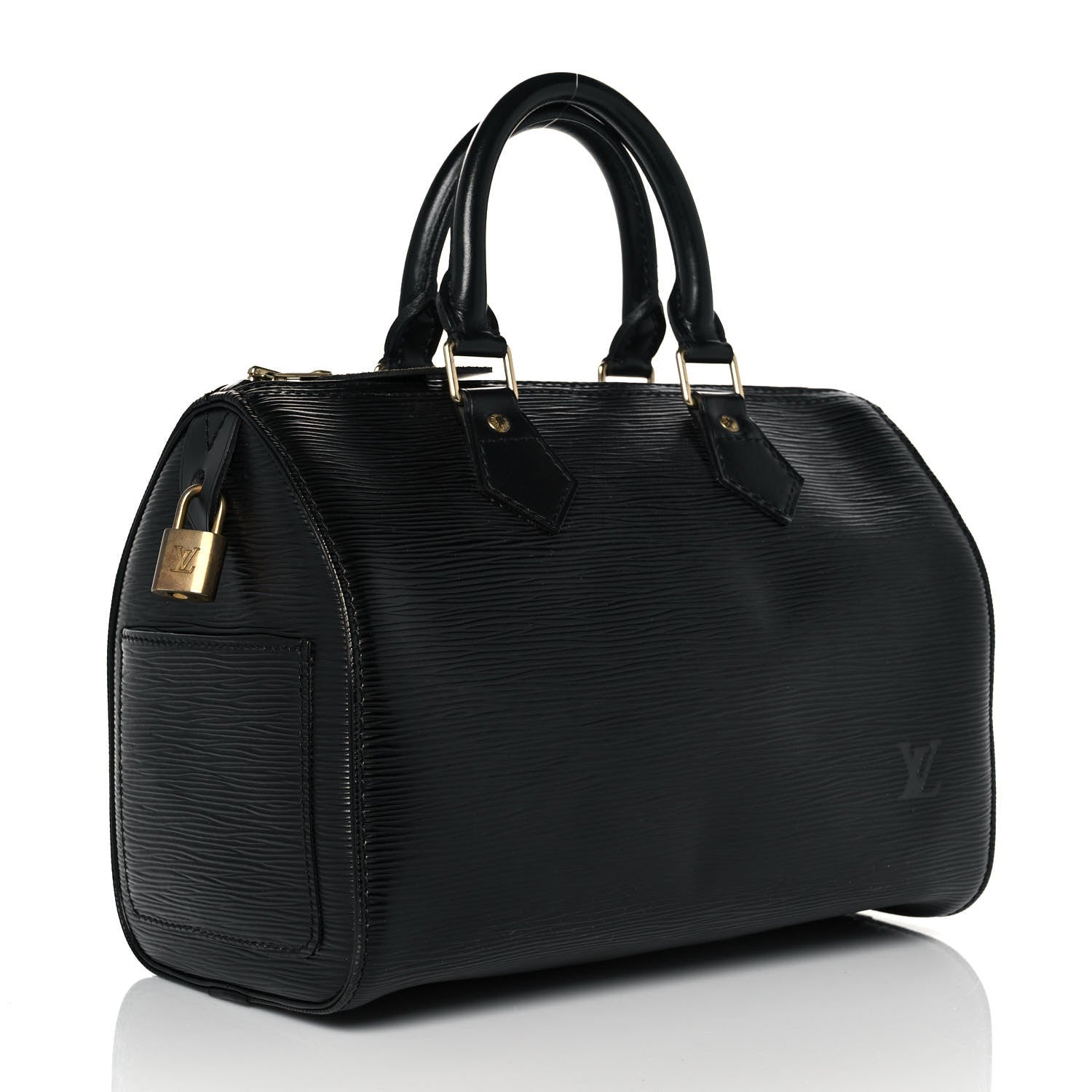 Louis Vuitton Epi Speedy 25 Black 3 of 9
