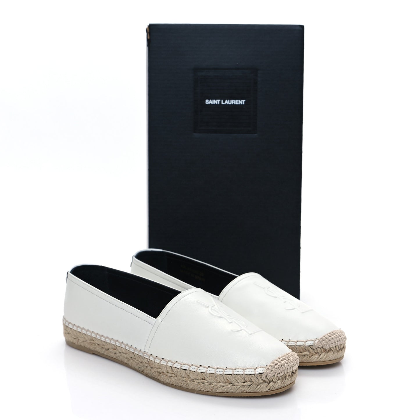 Lambskin Monogram Espadrilles 38 Beige