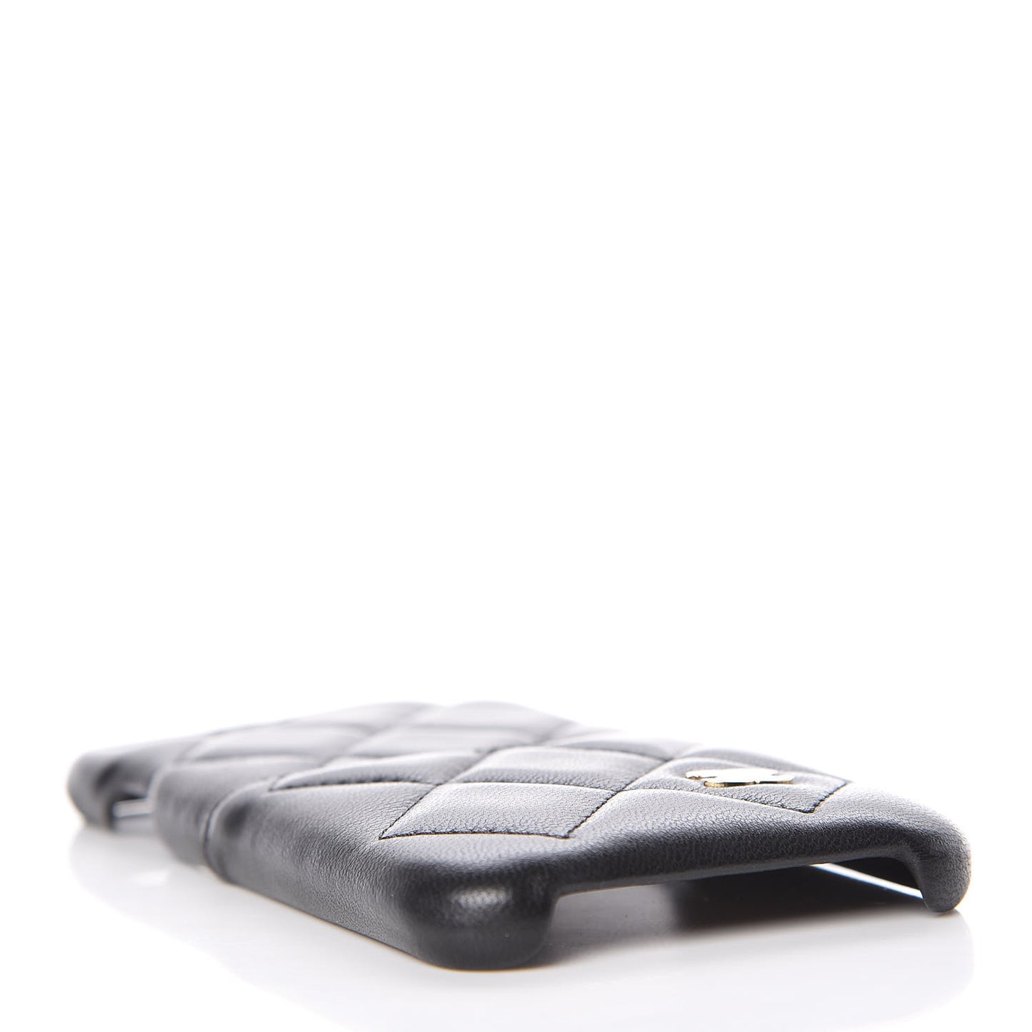 Lambskin Quilted iPhone 7/8 Coco Tech Case Black