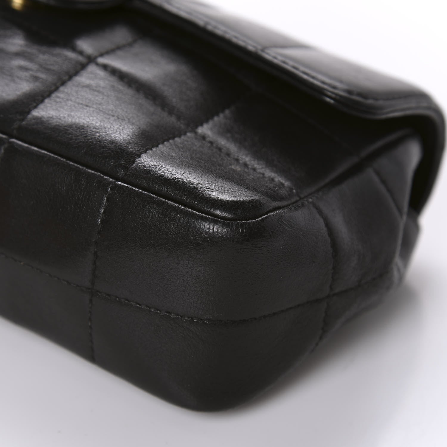 Chanel Lambskin Quilted Mini Chocolate Bar Camellia Flap Black 7 of 11