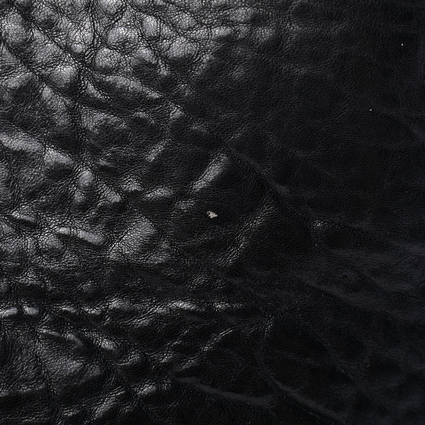 Pebbled Lambskin Melancholia Shoulder Bag Black