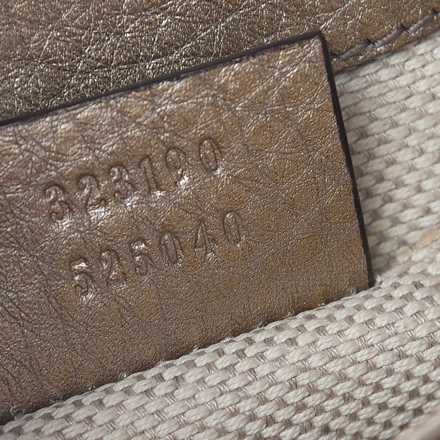 Gucci Metallic Pebbled Calfskin Small Soho Flap Crossbody Golden Beige 8 of 14