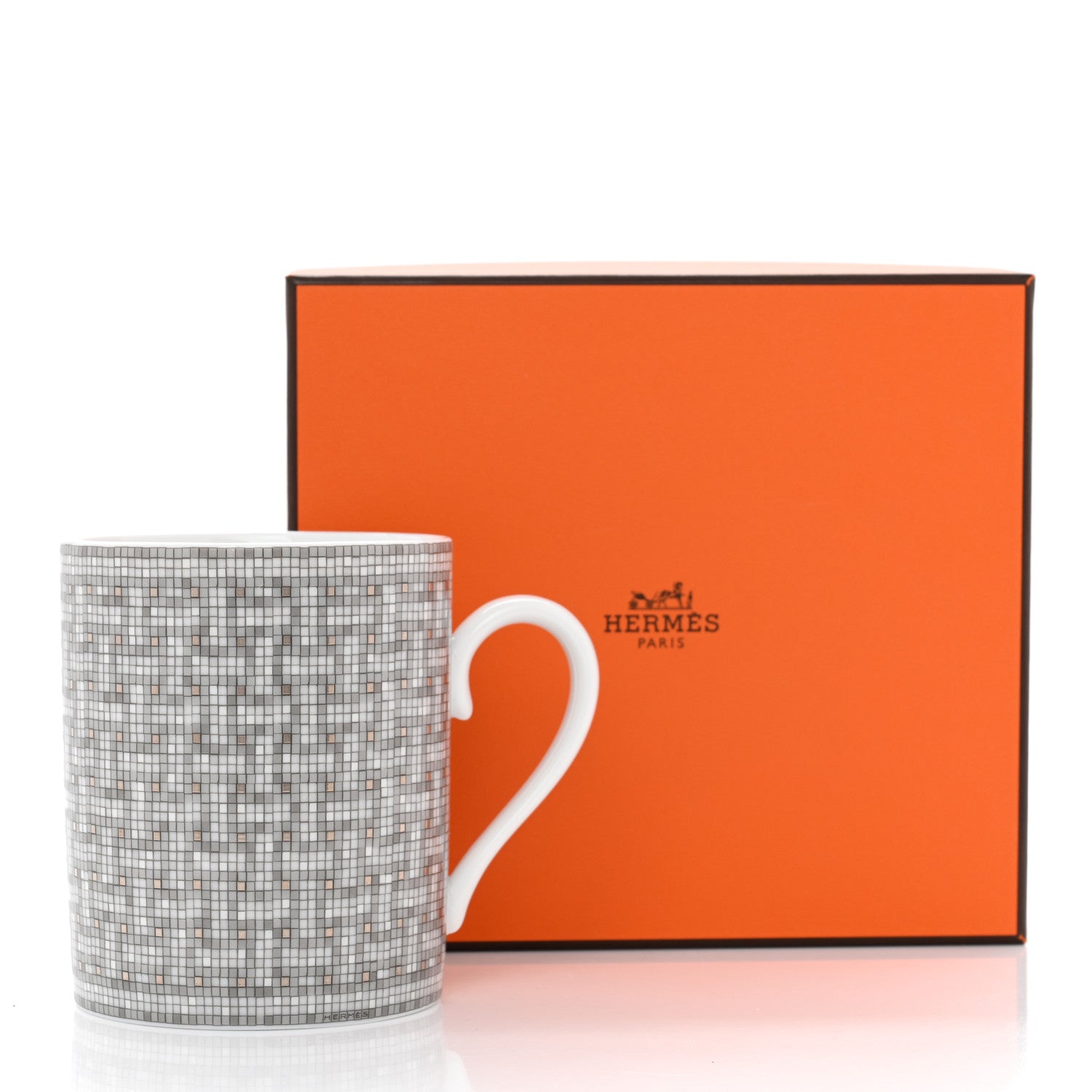 Hermes Porcelain Mosaique au 24 Mug Platinum 8 of 8