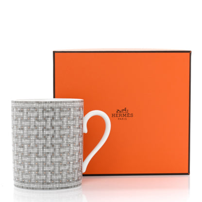 Hermes Porcelain Mosaique au 24 Mug Platinum 8 of 8