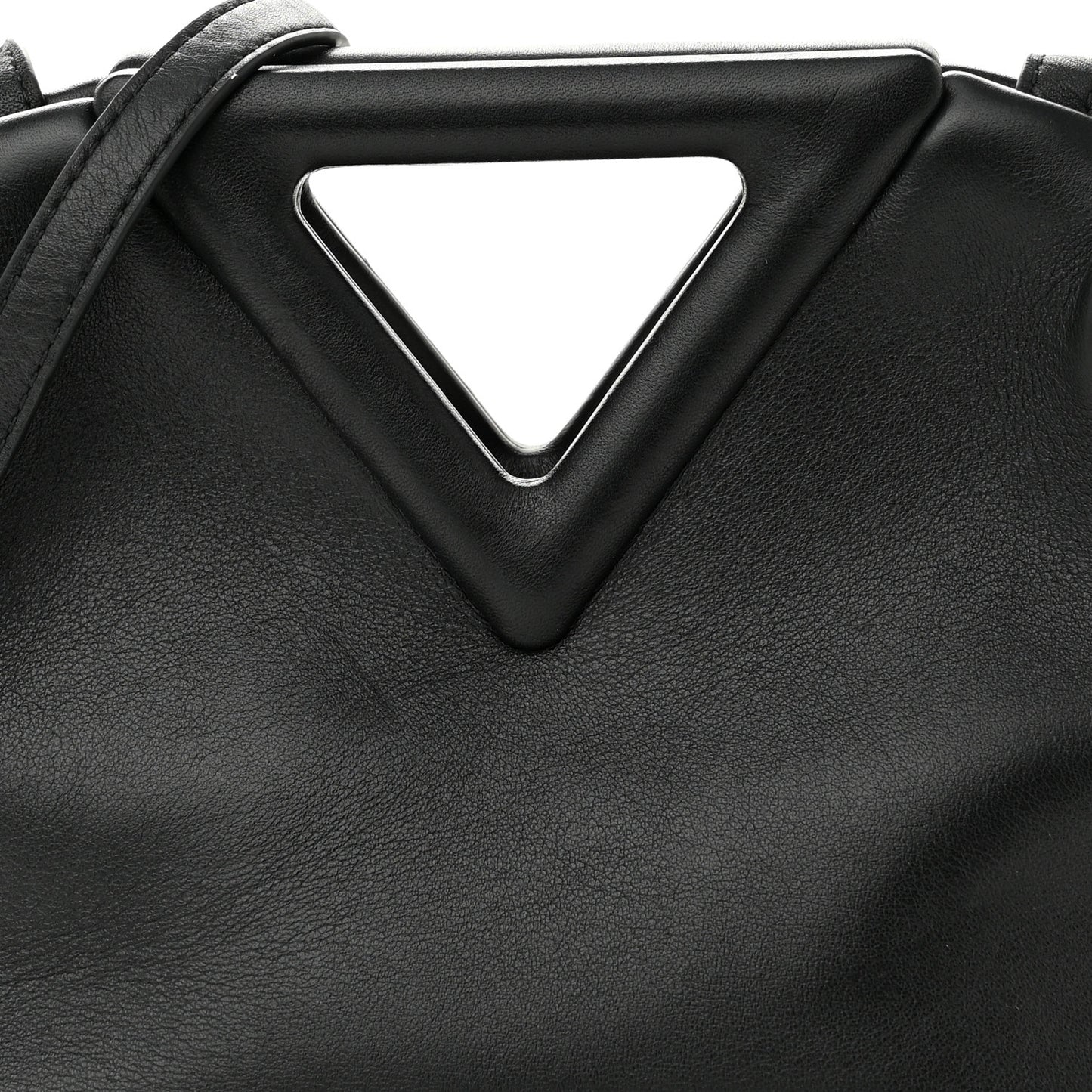 Calfskin Small The Point Triangle Bag Black