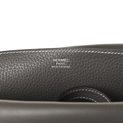 Hermes Taurillon Clemence Halzan 31 GM Etain 6 of 12