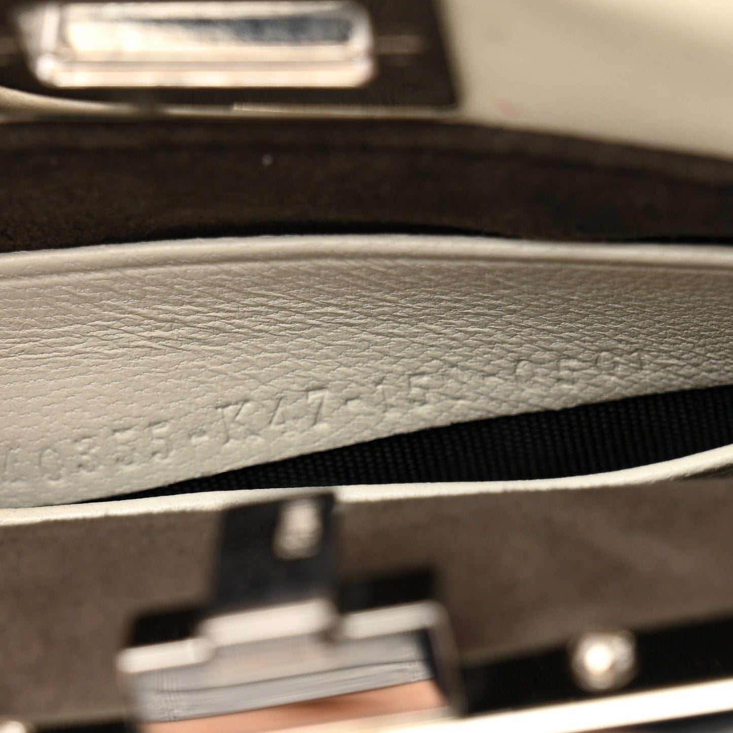 Shiny Nappa Micro Peekaboo Iconic Satchel White