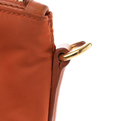 Prada Tessuto Nylon Saffiano Tote Papaya 15 of 16
