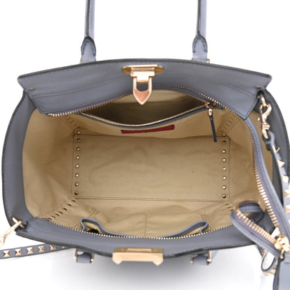 Valentino Garavani Vitello Rockstud Double Handle Tote London Stone 5 of 14
