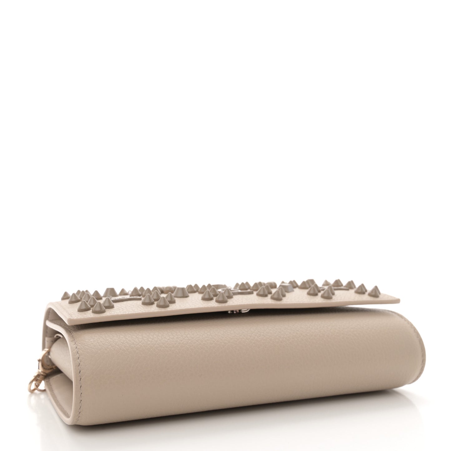 Calfskin Spikes Loubinthesky Paloma Clutch Saharienne