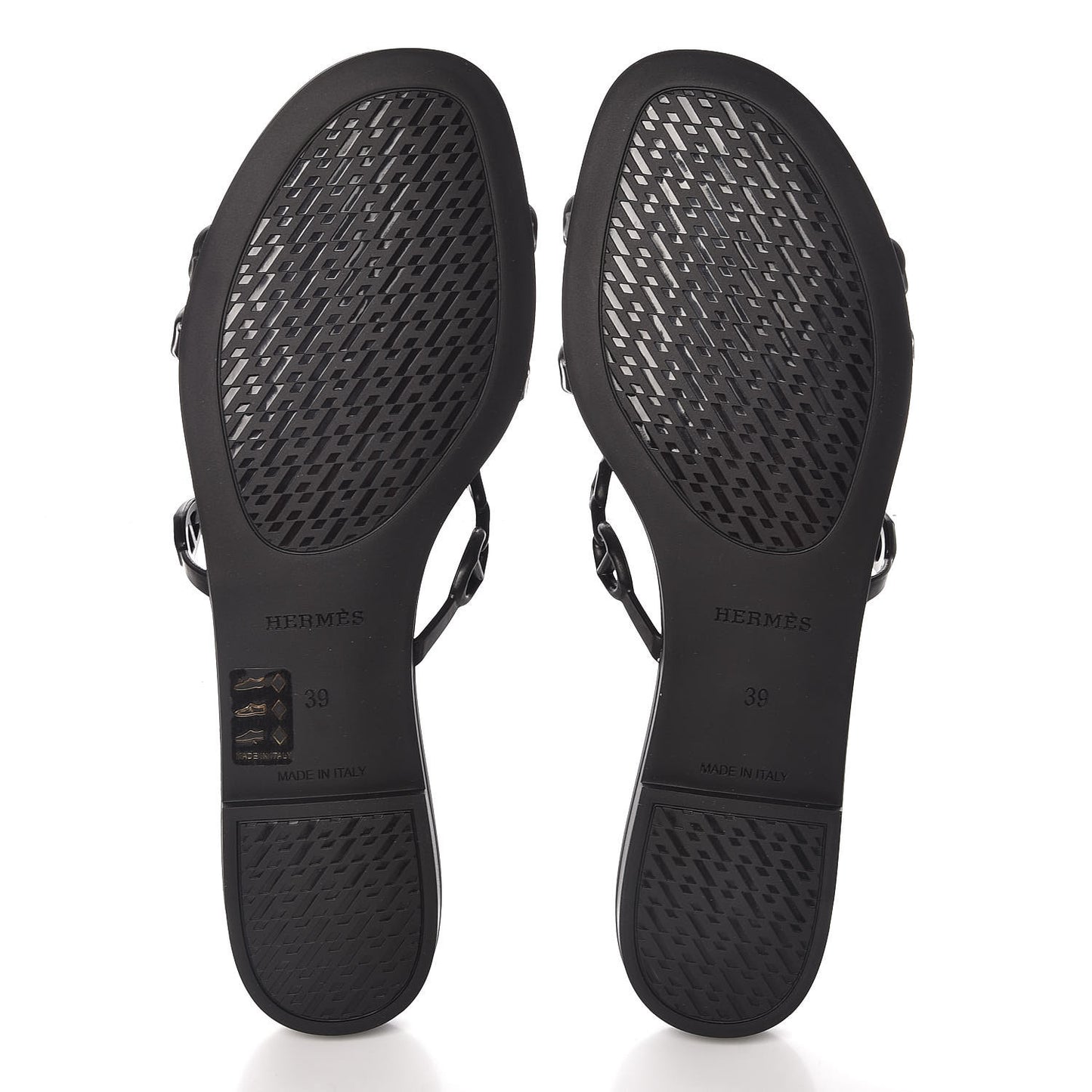 Rubber Chaine d'Ancre Rivage Sandals 39 Black