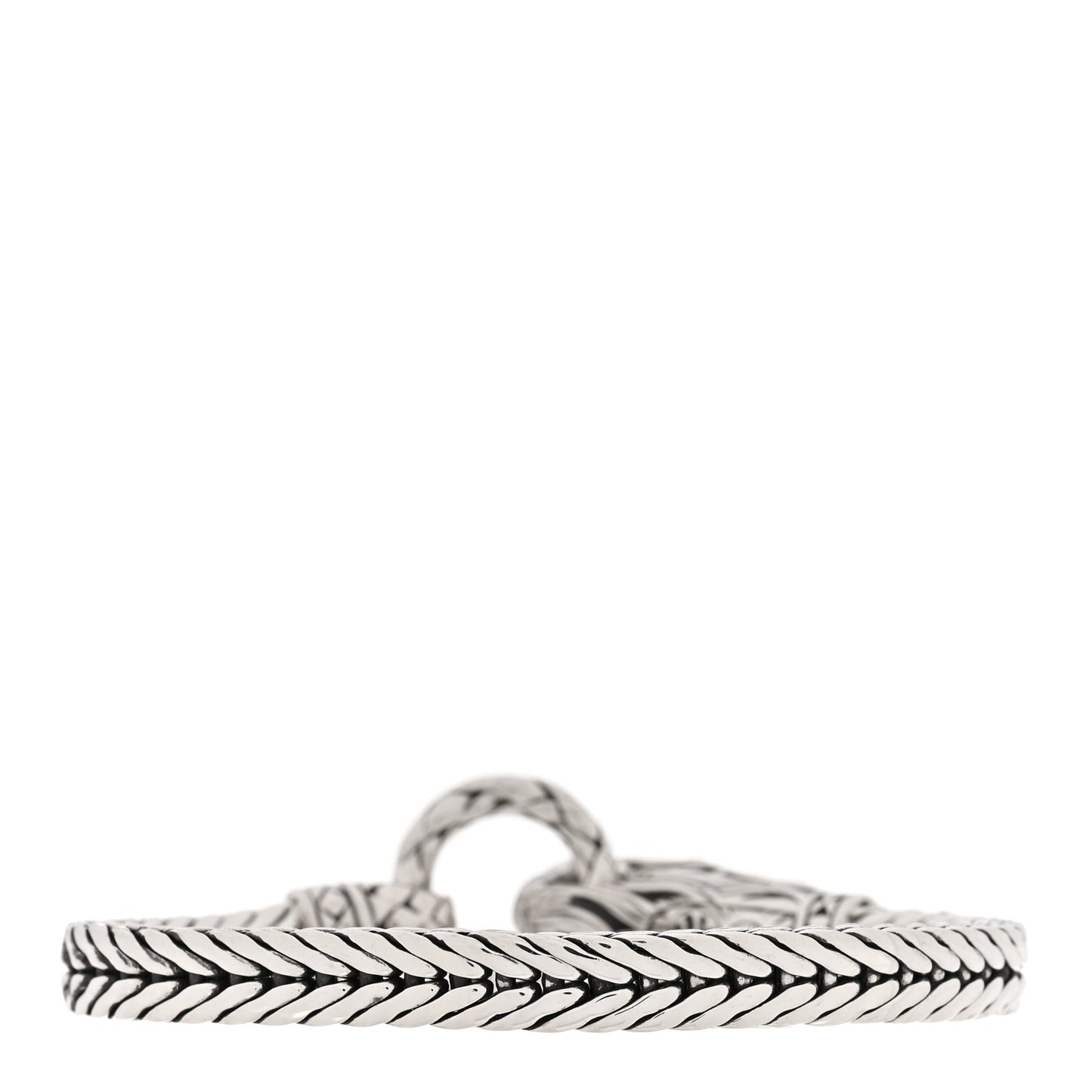 Sterling Silver White Topaz Naga Dragon Head Bracelet