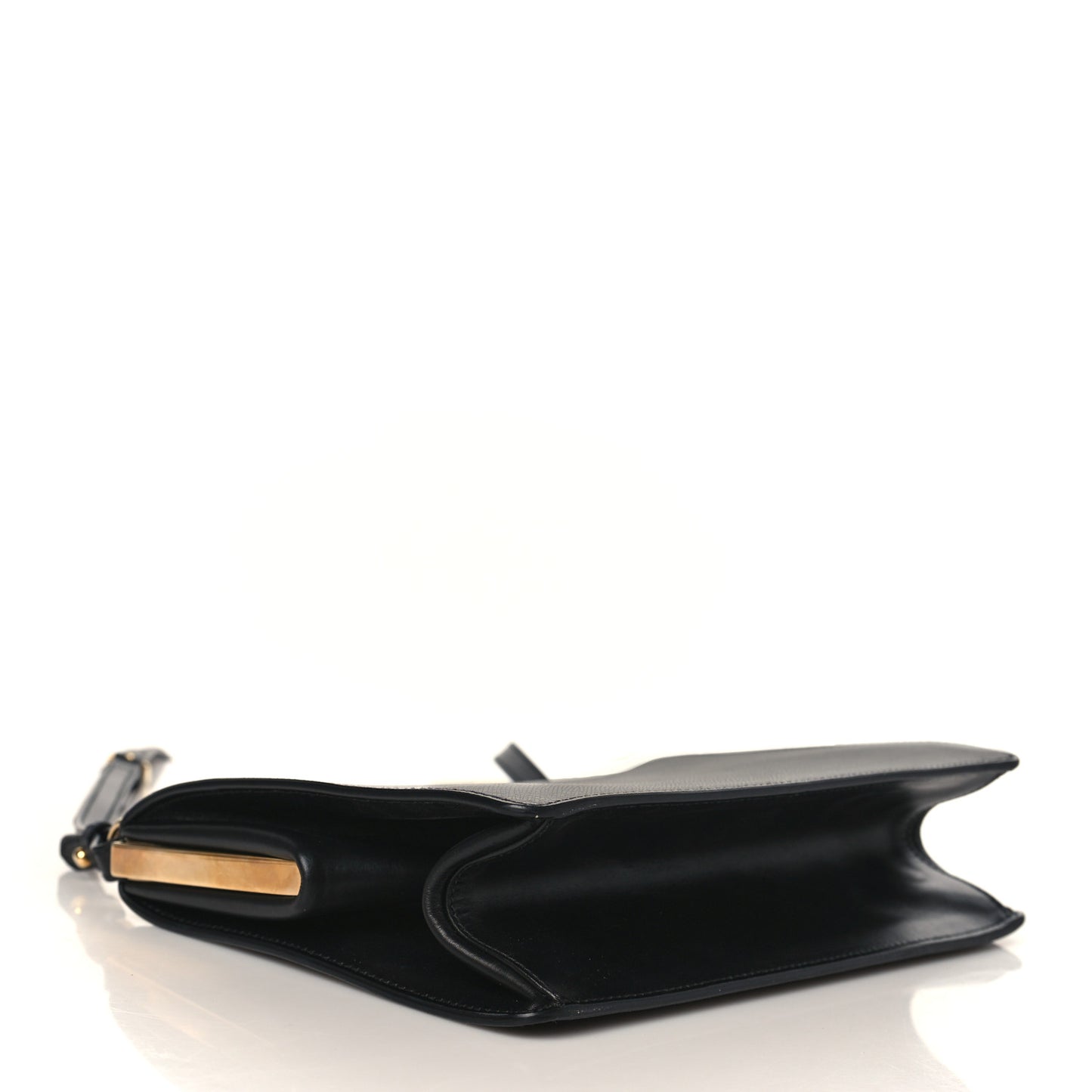 Saffiano City Calfskin Light Frame Bag Black