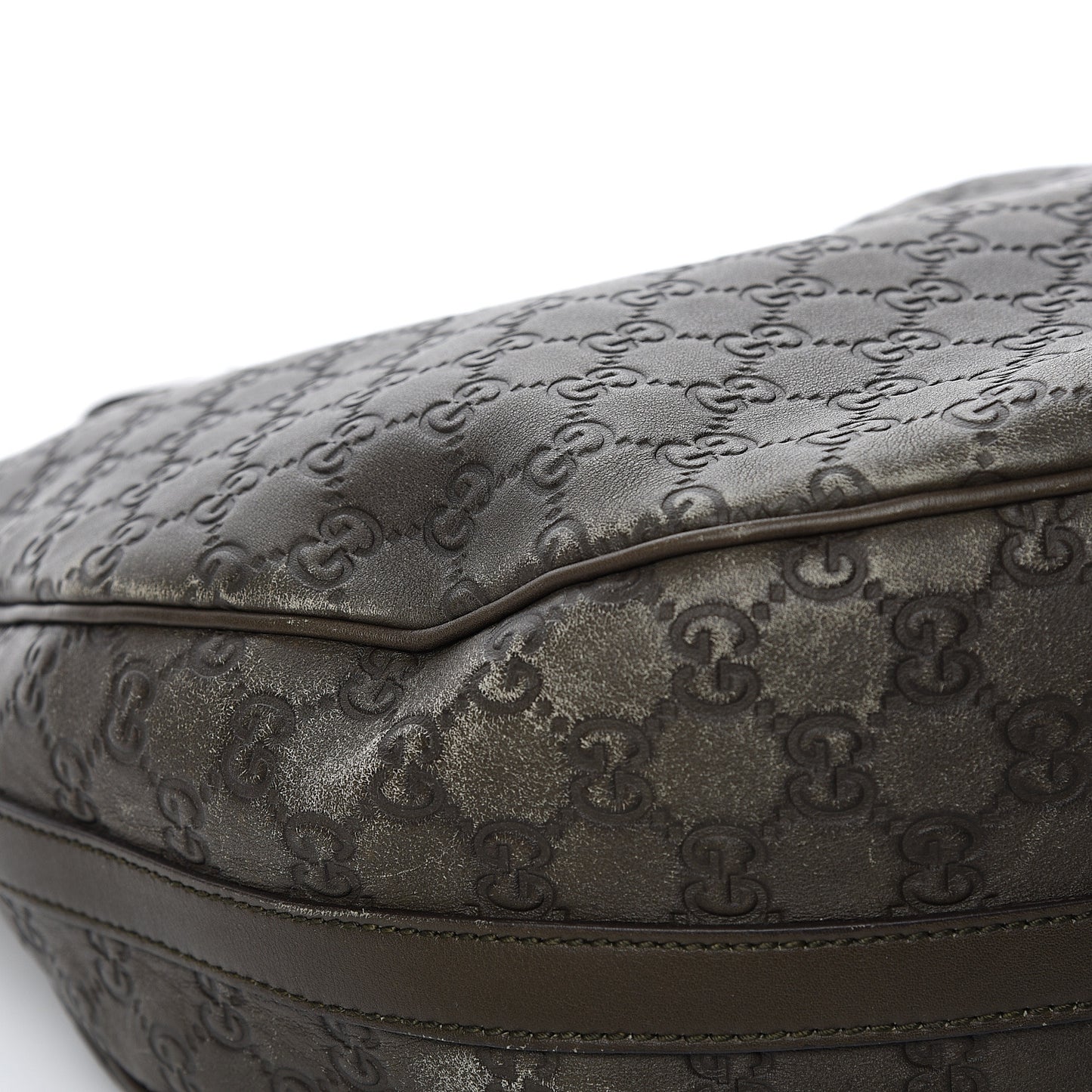 Guccissima Large GG Twins Hobo Olive Green