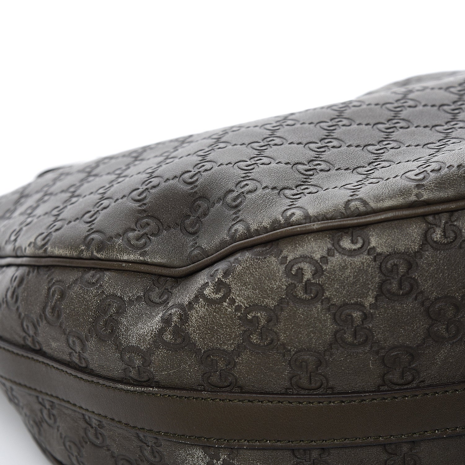 Gucci Guccissima Large GG Twins Hobo Olive Green 8 of 13