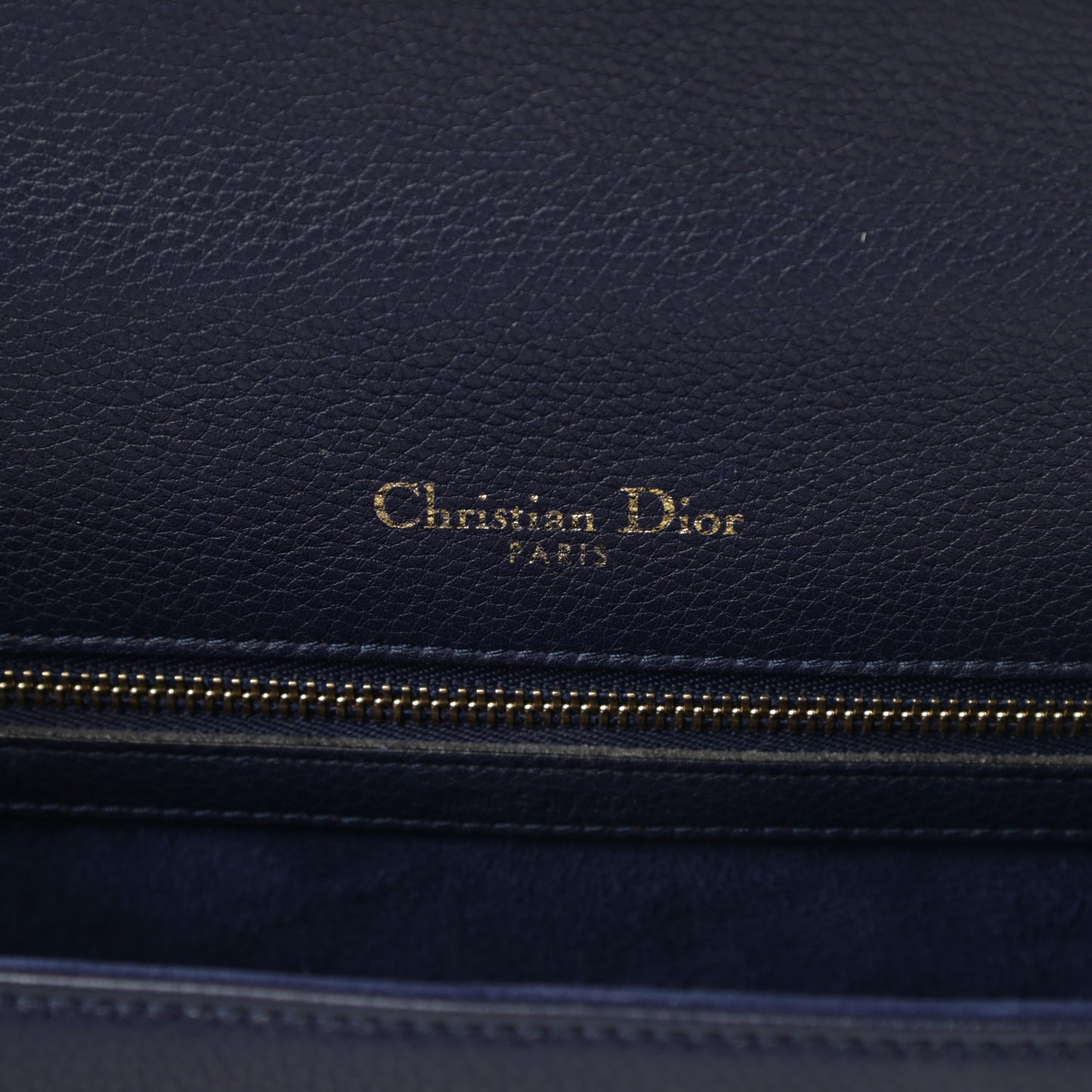 Grained Calfskin Medium Diorama Flap Bag Blue