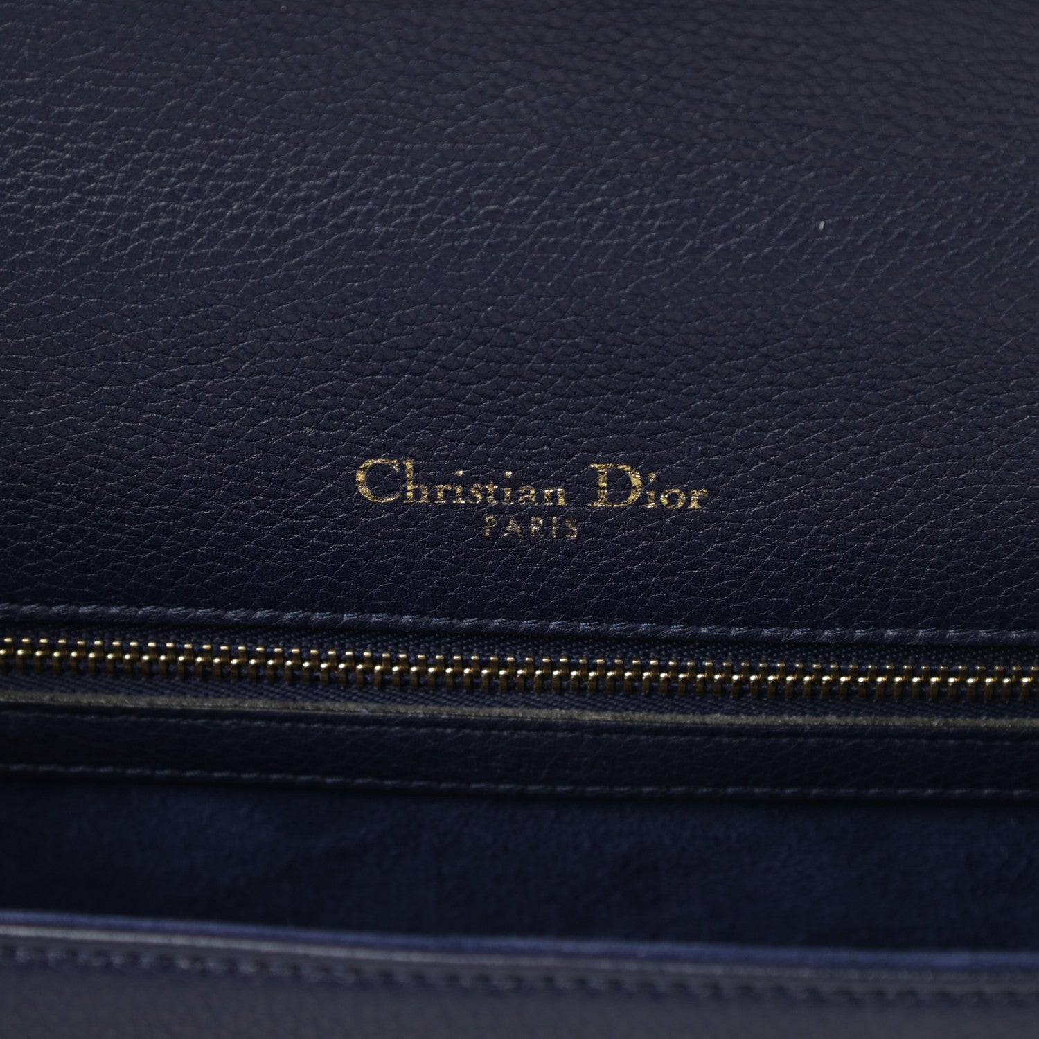 Christian Dior Grained Calfskin Medium Diorama Flap Bag Blue 6 of 13